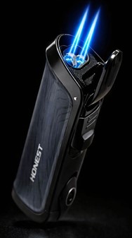 Turbolighter med 3 Jet-flammer. Robust stormlighter til cigarer