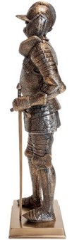Bronzefigur af Ridder i Rustning. Gaven til Venskab og Styrke