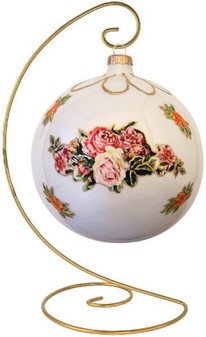 Julepynt. Metal stativ til julekugle med en diameter på 12 til 15 cm