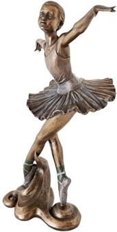 BALLERINA FIGUR. Billig dekoration til hjemmet i form smuk bronzefigur