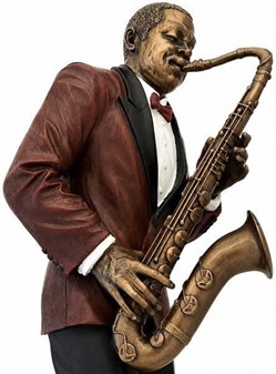 Jazzsaxofonist Figur. Perfekt og stilfuld gave til musikelskere