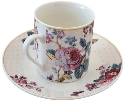 ESPRESSO KOPPER. To fantastiske kaffekopper med blomstermønster