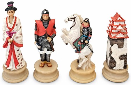 FØDSELSDAGSGAVE TIL HAM. Spændende skak med samurai krigere figurer