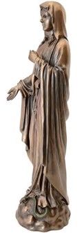 JOMFRU MARIA. Smuk bronzefigur til katolske og religiøs julegaveide