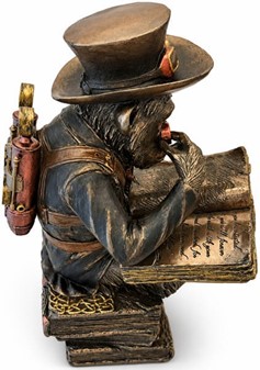 STUDERENDE GAVE. Chimpanse videnskabsmand - Steampunk figur