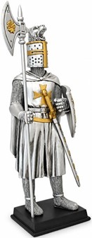 HISTORISKE FIGURER. Tempelridder - unik middelalder ridder skulptur