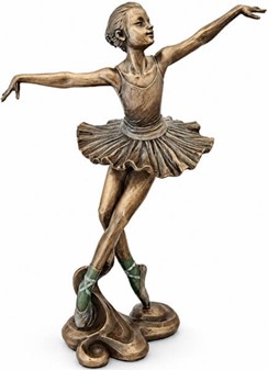 BALLERINA FIGUR. Billig dekoration til hjemmet i form smuk bronzefigur