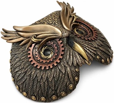 PYNT VÆGGEN. Smuk og billig dekorativ ugle maske i Steampunk stil