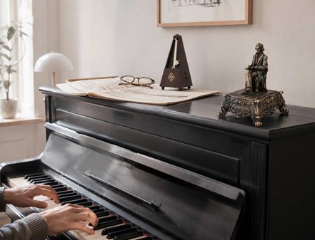 ROMANTISK GAVE. Dejlig figur med spilledåse - Ludwig Van Beethoven