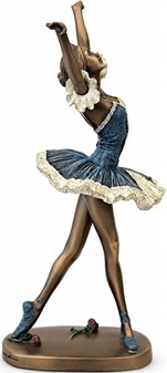 SMÅ GAVER TIL PIGE. Smuk og billig bronzefigur af ballerina i dans