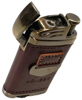JULEGAVE IDE TIL HAM. Super lighter i brun læderbinding, laveste pris