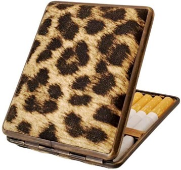 Diskret Elegance som Gave: Leopard Cigaret Etui i Kunstlæder