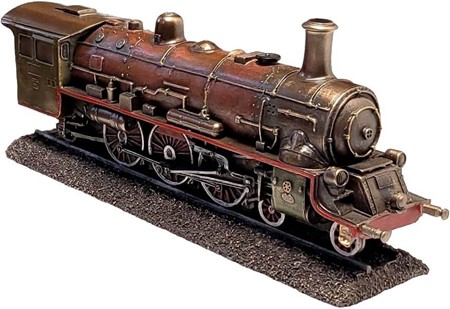 SKULPTUR TIL HJEMMET. Flot figur i Steampunk damplokomotiv form