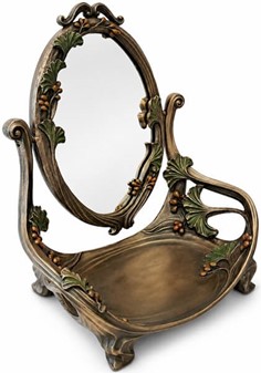 Sminkebord med roterende spejl i Art Nouveau. Til den stilfulde kvinde