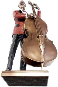 JAZZ KONTRABASSIST FIGUR | Julegave til Musiker og Musikelskeren
