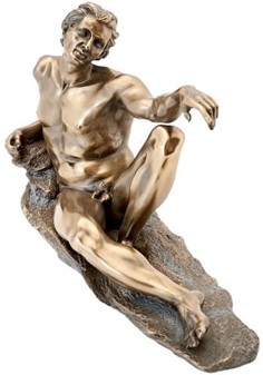 Skabelsen af Adam. Klassisk Bronzeskulptur, der ånder liv i dit hjem