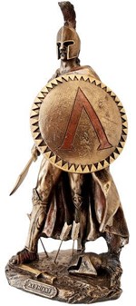 LEONIDAS SKULPTUR. Spartansk kriger og konge - Pynte figur til hjemmet