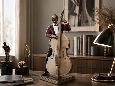 JAZZ KONTRABASSIST FIGUR | Julegave til Musiker og Musikelskeren