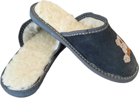 HJEMMESKO MED DYR. Billige uld bamse hjemmesko til børn. Kun 139 kr