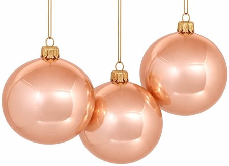 Laksefarvede julekugler, fordi dit juletræ fortjener glam! Ø 8cm 6 stk
