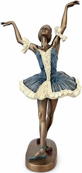SMÅ GAVER TIL PIGE. Smuk og billig bronzefigur af ballerina i dans