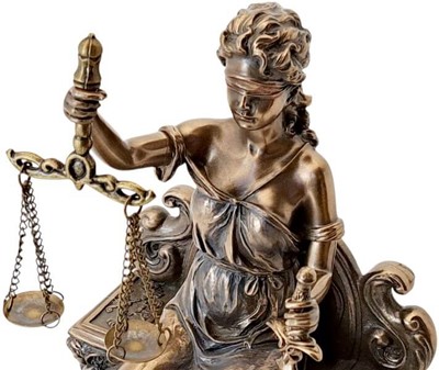 Themis figur. Retfærdigheds gudinde, skabt til advokater med stil
