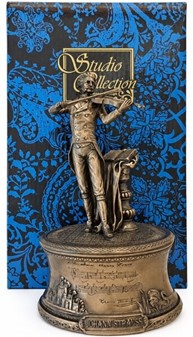 Tidsrejse til Wien. Elegant Johann Strauss Bronzefigur med Spilledåse