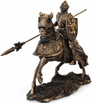 Ridder på hest statue. En Stue Dekoration Med Historie og Sjæl