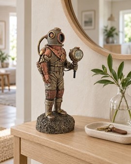 DEKORATION HJEMMET. Steampunk Veronese figur af døde dykker med LED