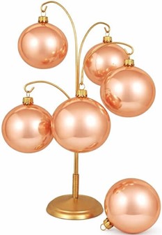 Laksefarvede julekugler, fordi dit juletræ fortjener glam! Ø 8cm 6 stk