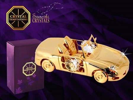 TIL MANDEN DER HAR ALT. Forgyldt cabriolet med Swarovski krystaller