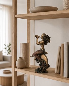 Havets Melodi. Fortryllende Figur - Mytologisk havfrue på Delfin