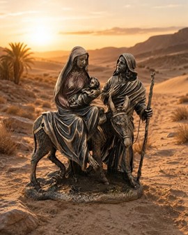 FLUGT TIL EGYPTEN. Enestående figur Hellige Familie. Ideel Julegave