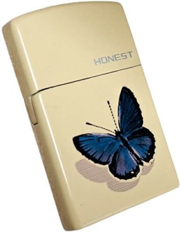 Sommerfugle elegance i lommeformat. Sej gas lighter i gaveæske