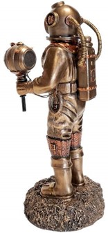 DEKORATION HJEMMET. Steampunk Veronese figur af døde dykker med LED