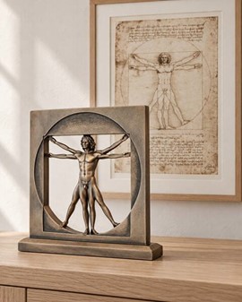 DEKORATION TIL HJEMMET. Figur af Vitruvianske Mand, Leonardo da Vinci