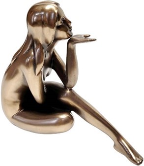 Lille figur, stor følelse. Bronzeinspiration af siddende nøgen pige