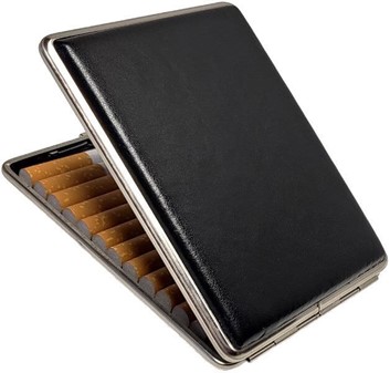 CIGARETETUI TIL KORTE CIGARETTER. Tyske sort etui billig, kunst læder