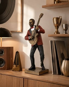 Gave til musikelsker. Eksklusiv Jazz Guitarist Figur med Attitude!