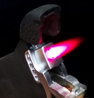 JET LIGHTER DK. Unik sort gas lighter med stærk turbo rød flamme