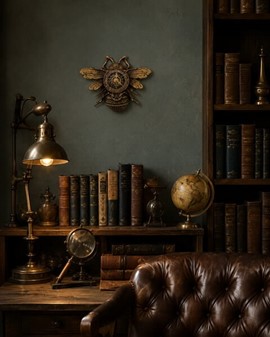 VÆGUR. Unik vægdekoration, steampunk vægur i form af et stort bi