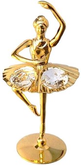 GAVER TIL PIGEN. Flot figurine af ballerina med Swarovski krystaller
