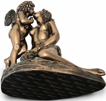Amor og Psyke Figur. Romantisk bronzeskulptur til tidløse øjeblikke