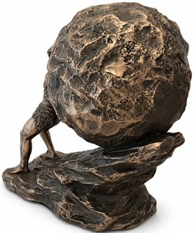 Sisyfos Bronze Figur. Et Symbol på Vedholdenhed og Dekorativ Elegance