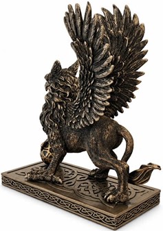 En grif figur. Bronzefigur af et af de mest kendte fabeldyr i verden