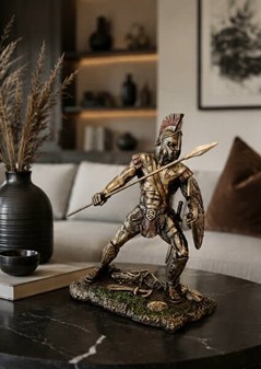 ACHILLES. Statuette af helten trojanerkrigen til hjemmet dekoration