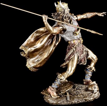 DEN PERFEKTE GAVE TIL HAM. Pynteting, figur af viking med spyd