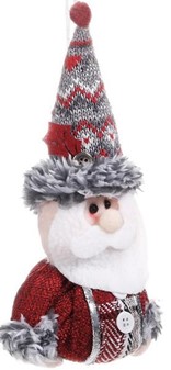 Ophæng med nisse. Sjov og billig dekorativ julemand figur. H 19 cm
