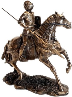 Ridder på hest statue. En Stue Dekoration Med Historie og Sjæl