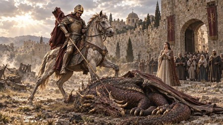 Sankt Jørgen og Dragen Statue. Den ultimative gave til mænd med mod